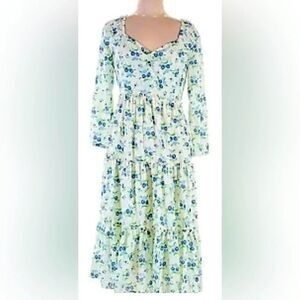 Sweet Baby Jamie Cottagecore Floral Midi Dress Size XL